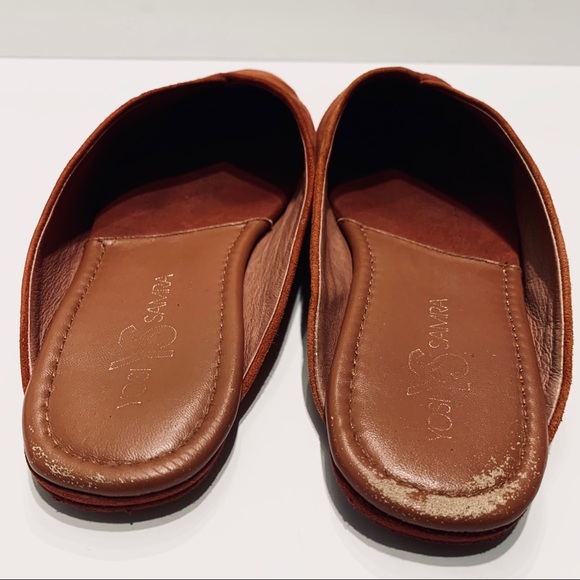 YOSI SAMRA VALENTINA BURNT ORANGE SUEDE MULES SLIP ON SHOES - Picture 5 of 11
